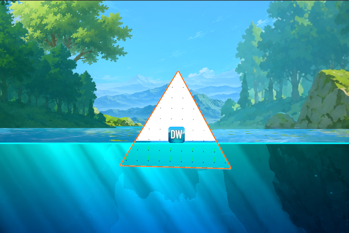 A buoyant object selected in the Scene view with its generated buoyancy sample points visible.